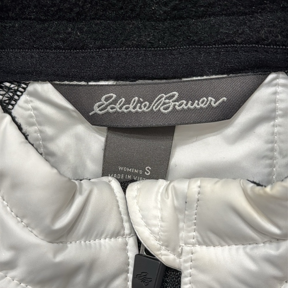 Eddie Bauer Emberlite Hybrid Vest White Black Stretch 100g Thermafill Women’s S - Picture 8 of 11